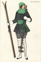 Skiiing lady B.K.W.I. 271-3. s: Mela Koehler