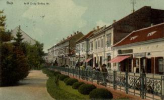 Baja Gróf Zichy Bódog tér, Nánay Lajos könyvnyomdája, Wágner Antal üzlete; Wágner Antal kiadása