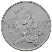 1989. 500Ft Ag "XVI. Téli Olimpia / NÉPköztársaság" PRÓBAVERET tervezet! T:BU Csak 50db! Hungary 1989. 500 Forint Ag "Winter Olympics Albertville / NÉPköztársaság" "TRIAL STRIKE" unpublished essay! C:BU Only 50 examples! Adamo EME28