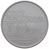 1989. 500Ft Ag "XVI. Téli Olimpia / NÉPköztársaság" PRÓBAVERET tervezet! T:BU Csak 50db!
H...