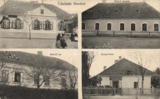 Nova gyógyszertár az őrangyalhoz, főbírói lak és hivatal, takarékszövetkezet (EK)