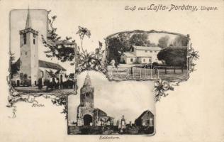 Lajtapordány, Leithaprodersdorf; church, tower, floral