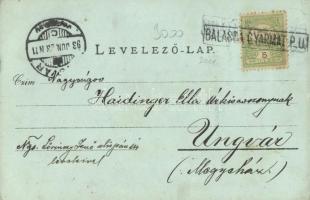 Balassagyarmat Fő utca, Zichy utca; Darvai Ármin kiadása (fl)