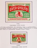 1850-től Nagyon szép, sok ezer darabos magyar gyufacímke gyűjtemény, a kezdetektől napjainkig, 10 al...