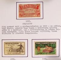 1850-től Nagyon szép, sok ezer darabos magyar gyufacímke gyűjtemény, a kezdetektől napjainkig, 10 al...