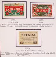 1850-től Nagyon szép, sok ezer darabos magyar gyufacímke gyűjtemény, a kezdetektől napjainkig, 10 al...