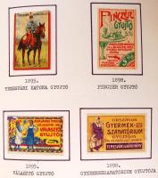 1850-től Nagyon szép, sok ezer darabos magyar gyufacímke gyűjtemény, a kezdetektől napjainkig, 10 al...