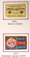 1850-től Nagyon szép, sok ezer darabos magyar gyufacímke gyűjtemény, a kezdetektől napjainkig, 10 al...