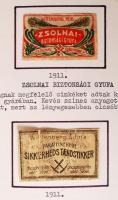 1850-től Nagyon szép, sok ezer darabos magyar gyufacímke gyűjtemény, a kezdetektől napjainkig, 10 al...