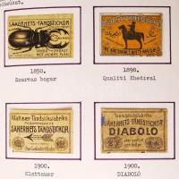 1850-től Nagyon szép, sok ezer darabos magyar gyufacímke gyűjtemény, a kezdetektől napjainkig, 10 al...