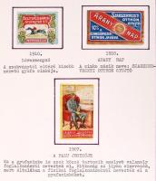 1850-től Nagyon szép, sok ezer darabos magyar gyufacímke gyűjtemény, a kezdetektől napjainkig, 10 al...