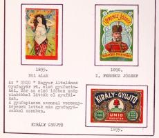 1850-től Nagyon szép, sok ezer darabos magyar gyufacímke gyűjtemény, a kezdetektől napjainkig, 10 al...