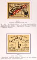 1850-től Nagyon szép, sok ezer darabos magyar gyufacímke gyűjtemény, a kezdetektől napjainkig, 10 al...