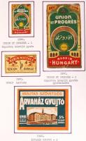1850-től Nagyon szép, sok ezer darabos magyar gyufacímke gyűjtemény, a kezdetektől napjainkig, 10 al...