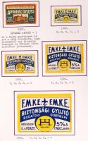 1850-től Nagyon szép, sok ezer darabos magyar gyufacímke gyűjtemény, a kezdetektől napjainkig, 10 al...