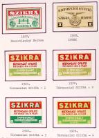 1850-től Nagyon szép, sok ezer darabos magyar gyufacímke gyűjtemény, a kezdetektől napjainkig, 10 al...