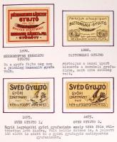 1850-től Nagyon szép, sok ezer darabos magyar gyufacímke gyűjtemény, a kezdetektől napjainkig, 10 al...