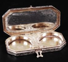 Ezüst (Ag.) szemfesték tartó, jelzett, mesterjeggyel, jó állapotban, / Silver make up holder with ha...