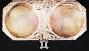 Ezüst (Ag.) szemfesték tartó, jelzett, mesterjeggyel, jó állapotban, / Silver make up holder with ha...