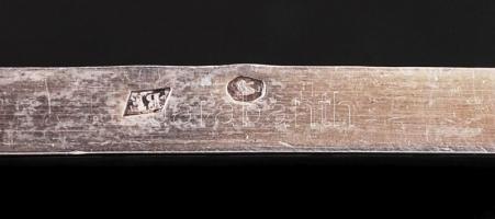 Ezüst (Ag.) art-deco gyufatartó, jelzett, monogramos, mesterjeggyel, jó állapotban, nettó:40 g, 6×5,...