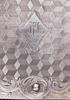 Ezüst (Ag.) art-deco gyufatartó, jelzett, monogramos, mesterjeggyel, jó állapotban, nettó:40 g, 6×5,...