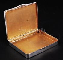 Gazdagon díszített ezüst (Ag.) névjegykártya tartó, jelzett, monogramos, mesterjeggyel, jó állapotba...