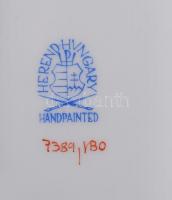 Herendi Viktória mintás áttört kis tál, kézzel festett, jelzett, hibátlan, 21×16 cm/ Handpainted Her...