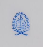 Herendi Viktória mintás bonbonier, kézzel festett, jelzett, hibátlan, m:8 cm, d:12 cm