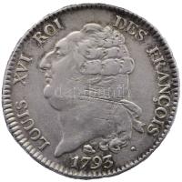 Franciaország 1793. 1E Ag "XVI. Lajos" (29.11g) T:2- France 1793. 1 Ecu Ag "Louis XVI of France" (29.11g) C:VF Davenport 1335.