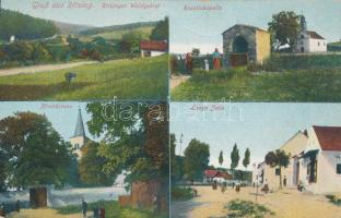 Récény, Ritzing; Rosaliakapelle, Lange Zeile, Pfarrkirche, Waldgebiet (fa)