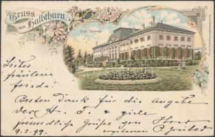 1899 Féltorony, Halbturn; Schloss, floral, litho