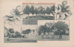 Sérc, Schützen am Gebirge; railway station, floral