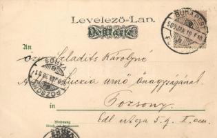 1899 Mother and daughter, floral litho s: Mailick