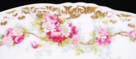 6 személyes Limoges-i étkészlet, 6 mélytányér, 6 lapos tényér, 6 kistányér, 1 pecsenyés tál, 1 lapos...