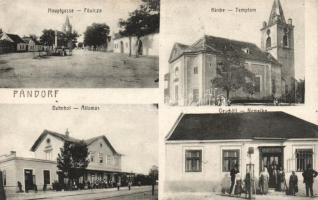 Pándorfalu, Parndorf; vasútállomás, Nemelka József üzlete / railway station, shop (fl)