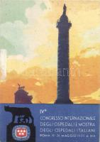 1935 IV. Congresso Internazionale  degli Ospedali e Mostra, Roma / Rome healthcare congress advertisement (gluemark)