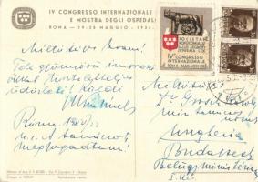 1935 IV. Congresso Internazionale  degli Ospedali e Mostra, Roma / Rome healthcare congress advertis...