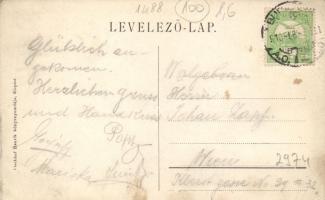 Budapest XIX. Kispest, Rózsa utca, Szabó Imre kereskedése; kiadja Fischhof Henrik könyvnyomdája (EB)