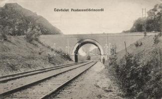 Budapest XVIII. Pestszentlőrinc, vasúti híd; Fischhof Henrik kiadása (EK)