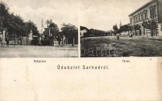 Sarkad, Artézi kút, főtér; Schäffer Hermann kiadása (fl)