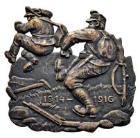 Osztrák-Magyar Monarchia / Gorizia 1914-1916. Katonai gúny sapkajelvény (35x38mm) T:1,1- Austro-Hungarian Monarchy / Görz 1914-1916. Military cap badge (35x38mm) C:UNC,AU
