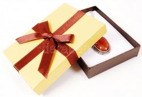 Karneol függő ezüst (Ag) láncon (22,1 g), jelzett /
carnelian pendant with silver chain