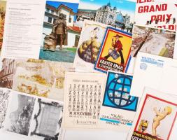 19 db reklám és képeslap