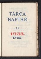 1935 Tárcanaptár bőrkötésben, aranyozott lapszélekkel