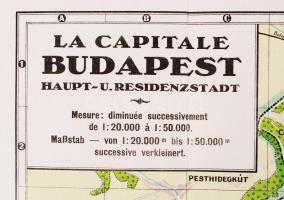 1926 La Capitale Budapest, Haupt- und Residenzstadt, Budapest Székesfőváros Házinyomdája, 60x50 cm