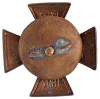 Cári Oroszország 1912. "Nyaszvizsi 4. Gránátos gyalogezred" Br jelvény. Máltai kereszt köz...