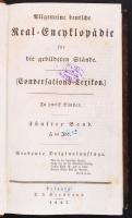 Allgemeine deutsche Real-Enciklopädie für die gebildeten Stände. Conversations Lexicon. In zwölf Bänden. Fünfter Band. Siebente Originalauflage. Leipzig, 1827, Brockhaus. Félbőr kötés, jó állapotban.