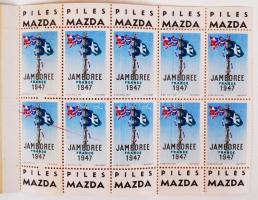 1947 Jamboree levélzáró füzet / 10 jamboree labels in booklet