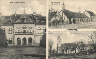 Iregszemcse, Felsőireg; Kornfeld kastély, Fő utca üzlettel, Református és Római katolikus templom