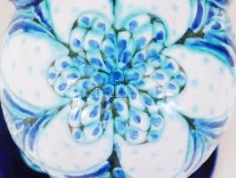 Morvay Zsuzsa (1946-): Elefánt. Kézzel festett, mázas kerámia, jelzett, hibátlan, m:36 cm